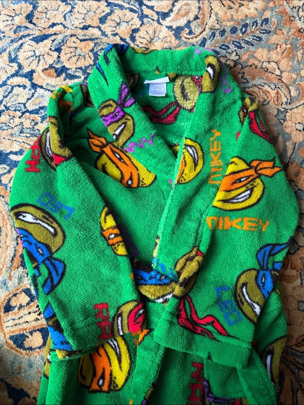 Green Teenage Mutant Ninja Turtles Plush Robe 6y 🐢💚